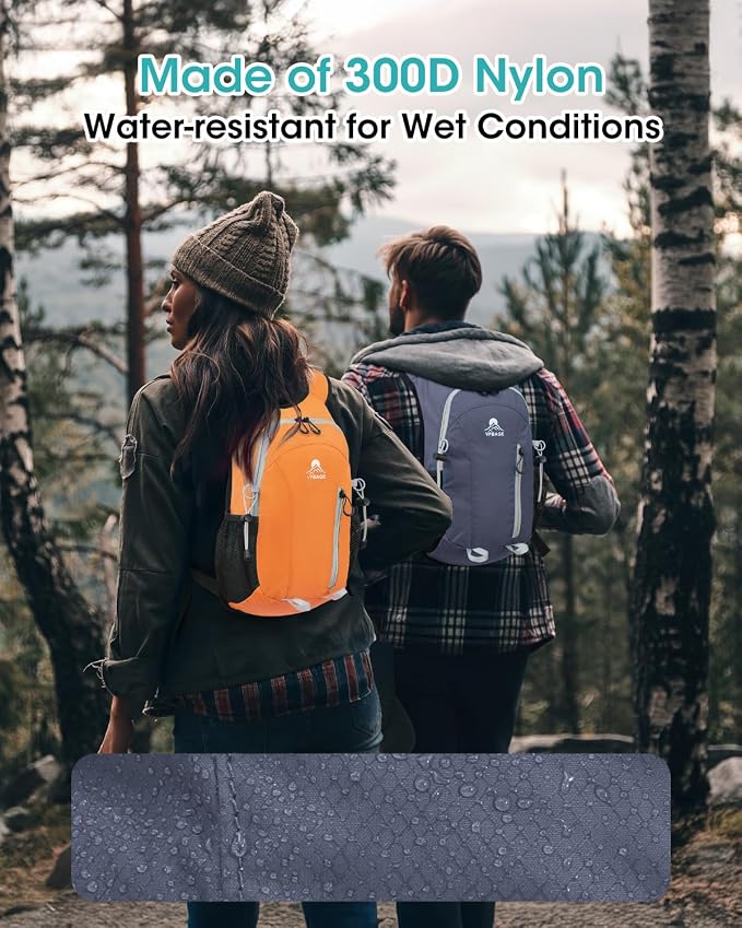 Small Hiking Backpack with Front Phone Holder, Packable Back pack with Chest - Image 6