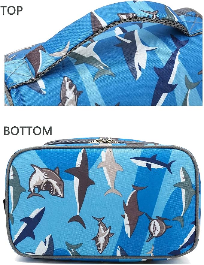 FlowFly Kids Double Decker Cooler Insulated Lunch Bag Large Tote - Image 7