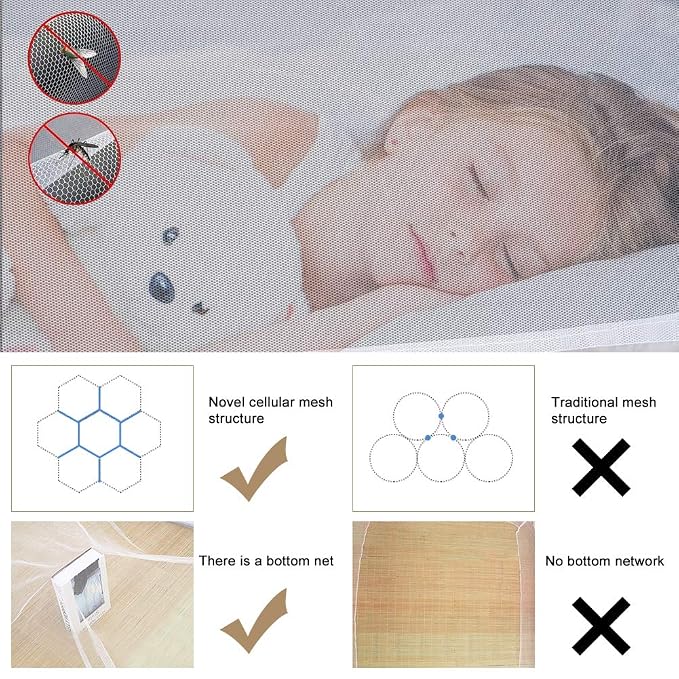 Portable Pop-Up Brown Mosquito Net Tent - Image 3