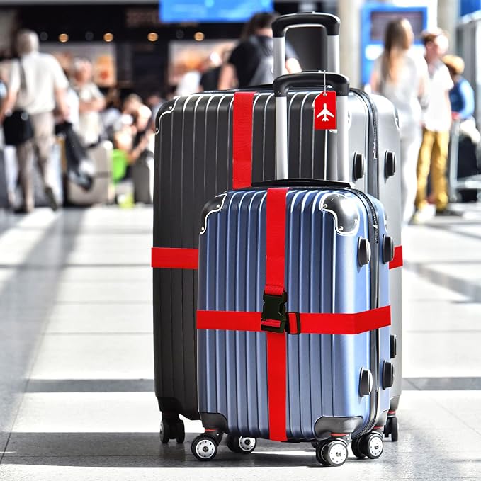 Weewooday 8 Pcs Luggage Straps Suitcase Tags Set - Image 6