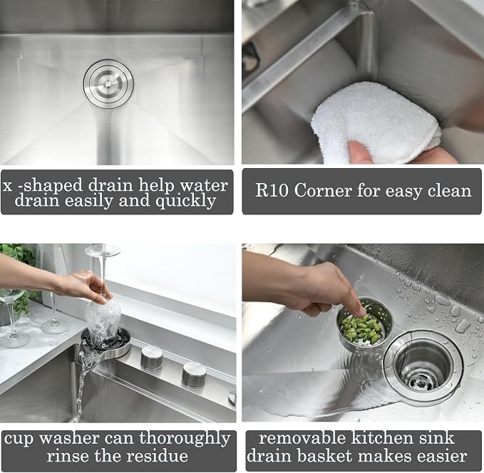 33 Inch Waterfall Drop In Kitchen Sink - Image 7