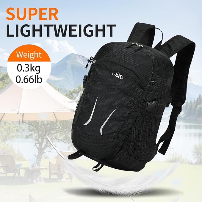 Large Hiking Daypack, 30L Water Resistant Hiking Backpack Packable Lightweight - Image 7