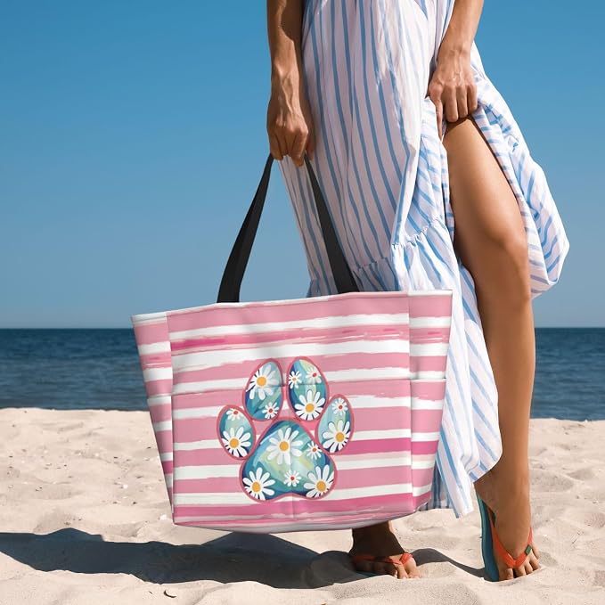 Beach Bag for Women Beach Tote Bag Waterproof Sandproof Large Bags - Image 6