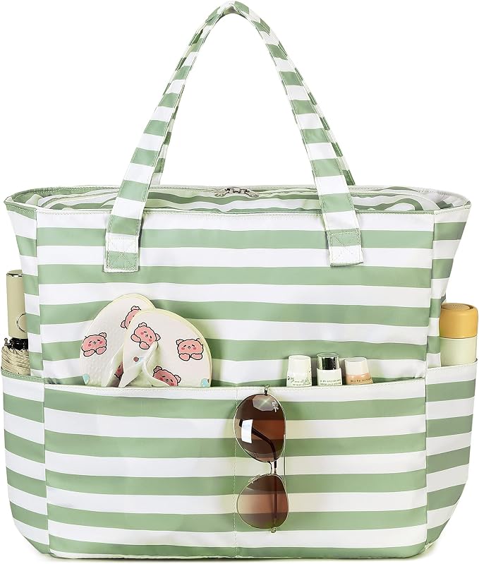 LEDAOU Beach Bag Waterproof Sandproof Women Tote Bag Pool Bag by LEDAOU