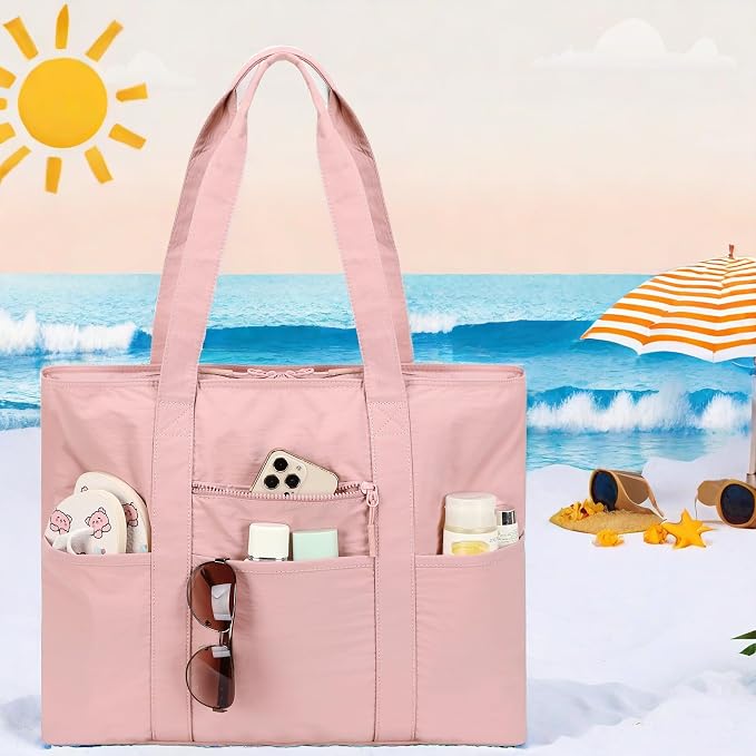 LEDAOU Beach Bags for Women, Beach Bags Waterproof Sandproof, Packable Beach - Image 2