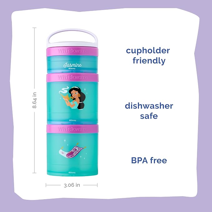 Whiskware Disney Princess Aladdin, Stackable Snack Containers - Image 2