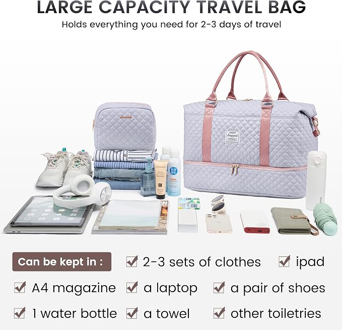 LOVEVOOK Travel Duffle Bag, Weekender Bags - Image 3