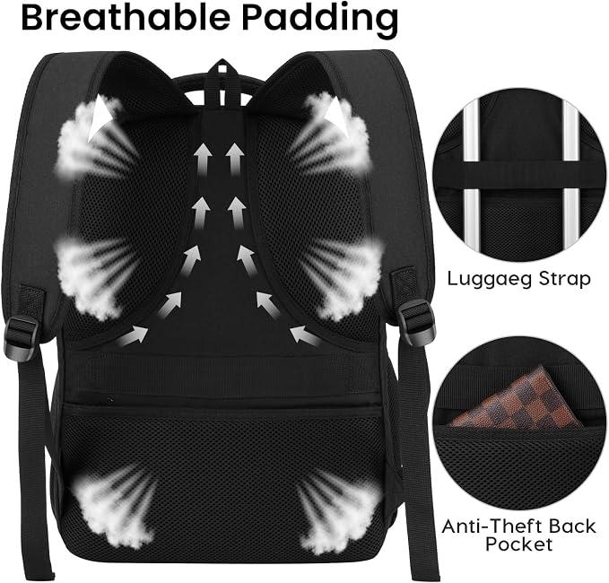 BIKROD Backpack for Men, TSA Travel Backpack, College Backpacks Water Resistant - Image 5