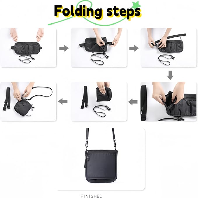 Travel Passport Holder 【1 PACK】2 in 1 Slim RFID Blocking Travel Money Belt - Image 5