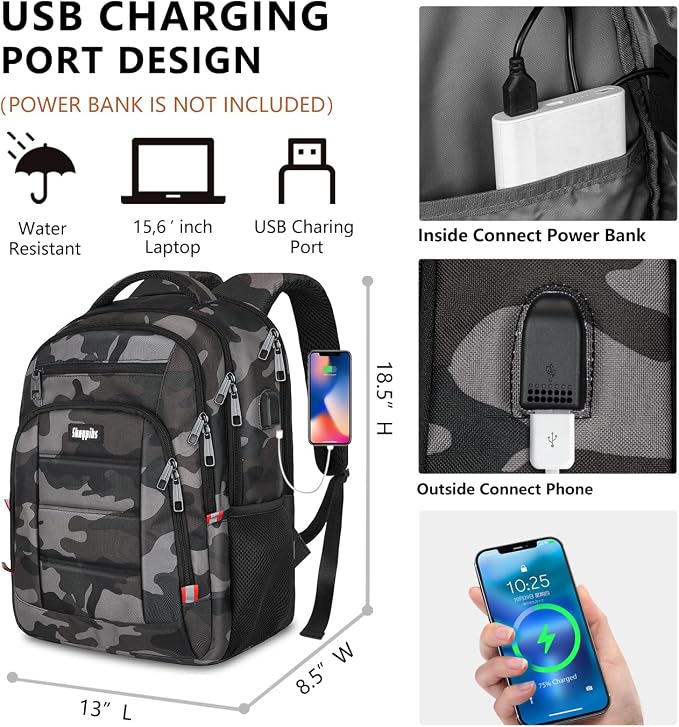 Backpack for Men Women, School Backpack - Image 6