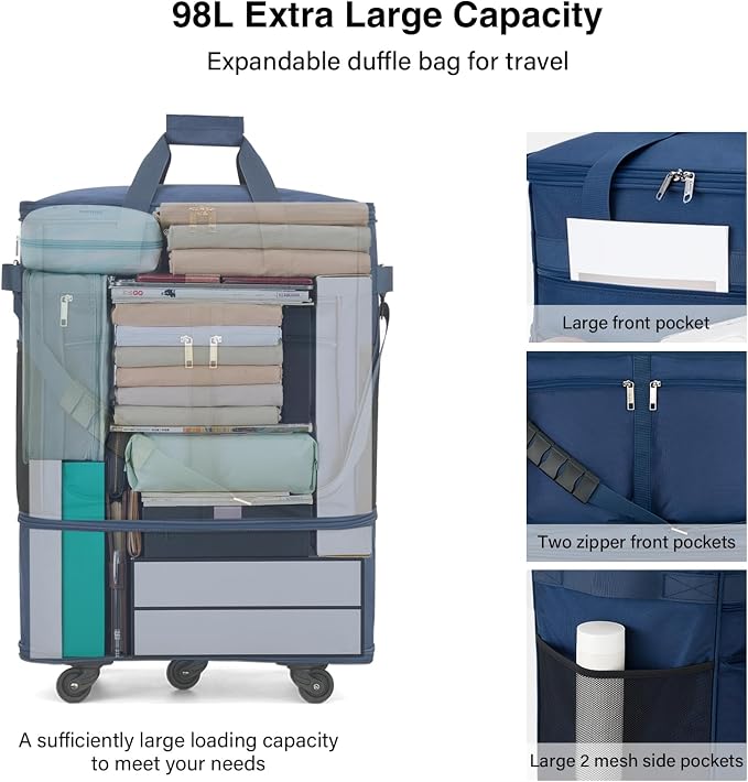 MILADA Expandable Luggage Bags for Travel Foldable Suitcase - Image 5