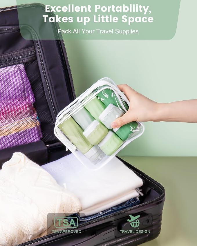 Travel Bottles for Toiletries, Travel Size Toiletries 10 Pack, Tsa Approved - Image 4