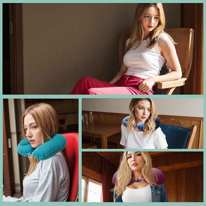 Inflatable Travel Pillow for Sleeping Airplane - Image 7