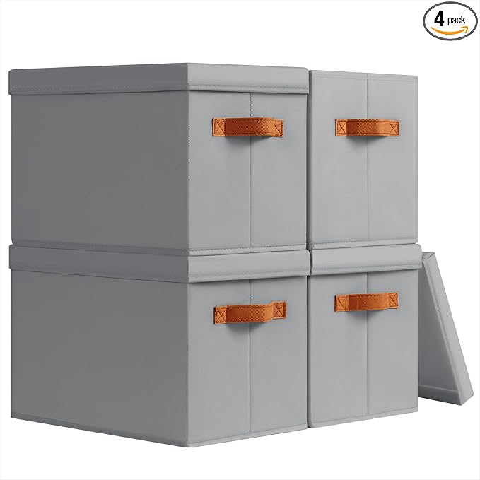 Storage Bins with Lids by Homsorout