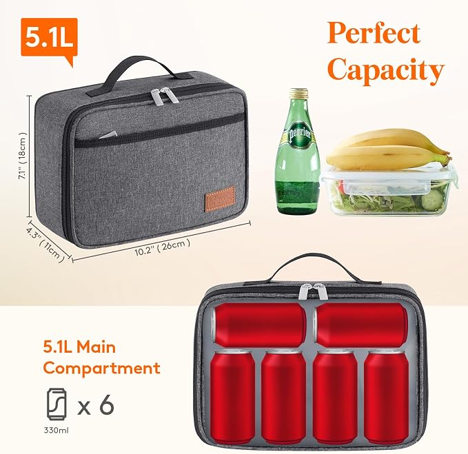 Lifewit Freezable Lunch Box, Insulated Reusable Lunch Bag - Image 3