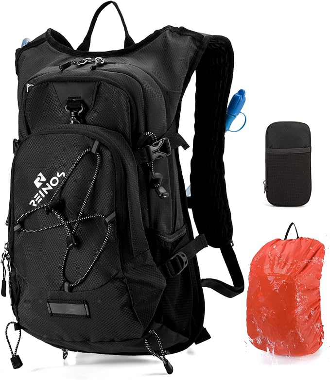 Hydration Backpack Pack with 2L Water Bladder 18L Hiking Backpack Women Men by REINOS+OUTDOOR