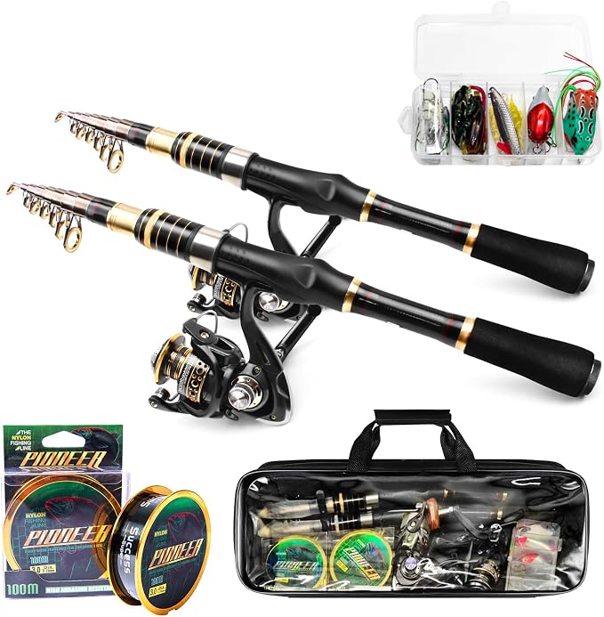 Telescopic Fishing Rod and Reel Combo, 6.89FT 7.89FT Collapsible Fishing Kits by LuyianxiFishing