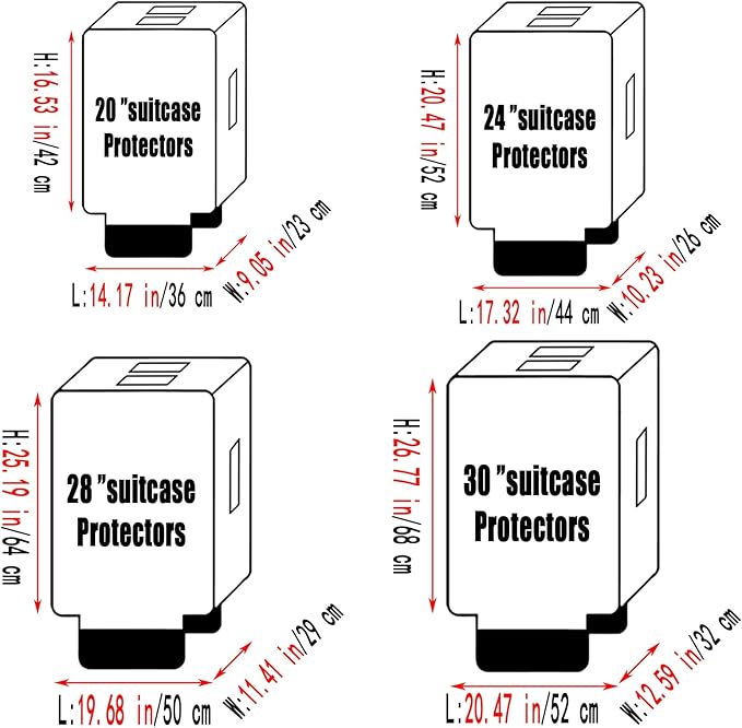 20 Inch Clear PVC Luggage Cover Protectors Suitcase Covers - Image 4