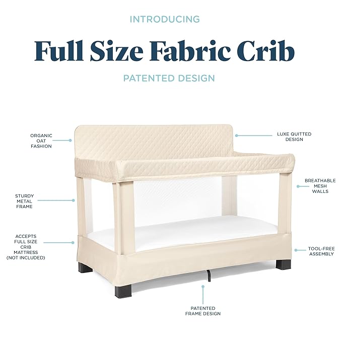 Baby Delight Lunaire Full Size Crib | Breathable Mesh Baby Crib | Tool-Free - Image 3