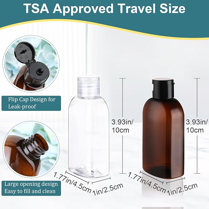 Cosywell Travel Bottles for Toiletries 8PCS 3.4oz TSA Approved Containers - Image 2