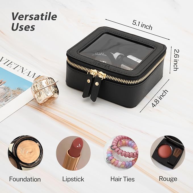 Aveniee Clear Makeup Bag Small, Mini Travel Toiletry Bag Cosmetic Bags TSA - Image 2
