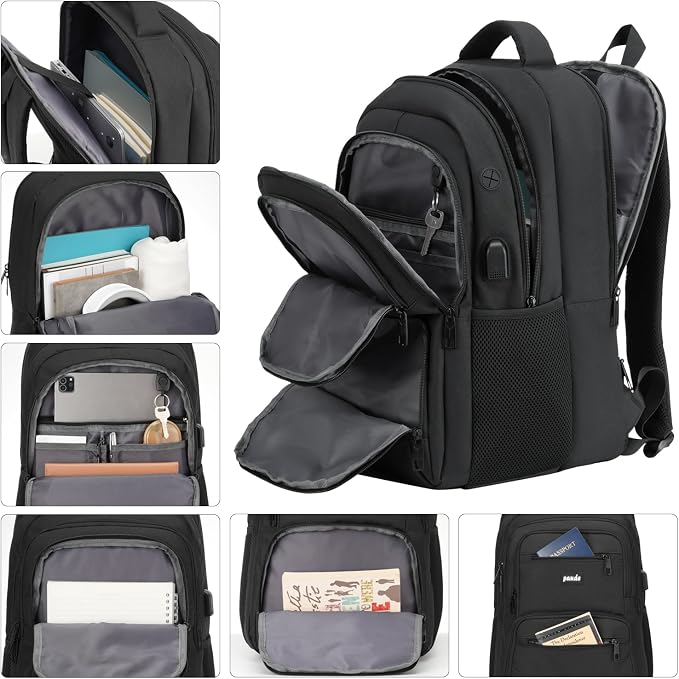 Paude Laptop Backpack, 17.3 Inch School Backpack Large Bookbag - Image 7