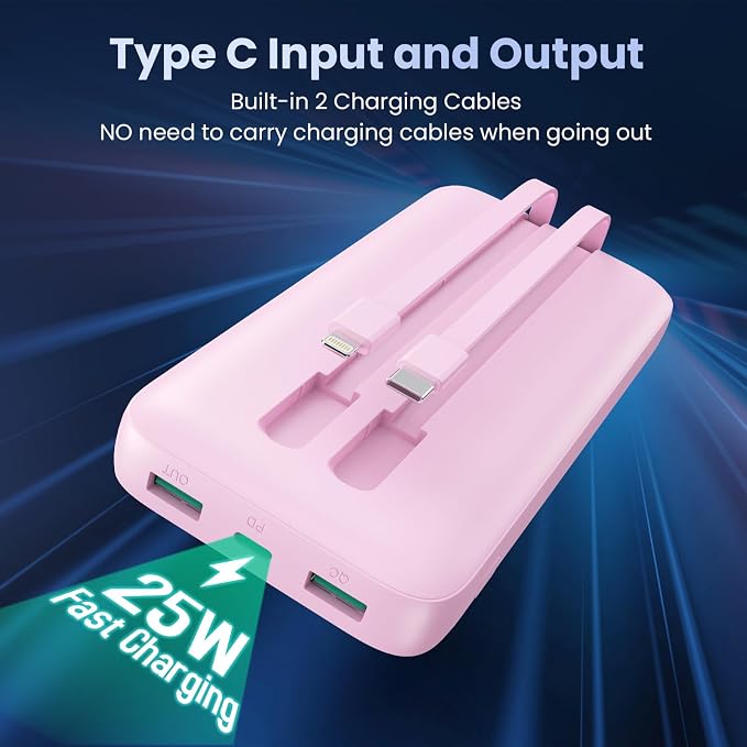 Portable Charger 40, 800mAh Power Bank, 25W PD QC 4.0 Fast Charging Portable - Image 5