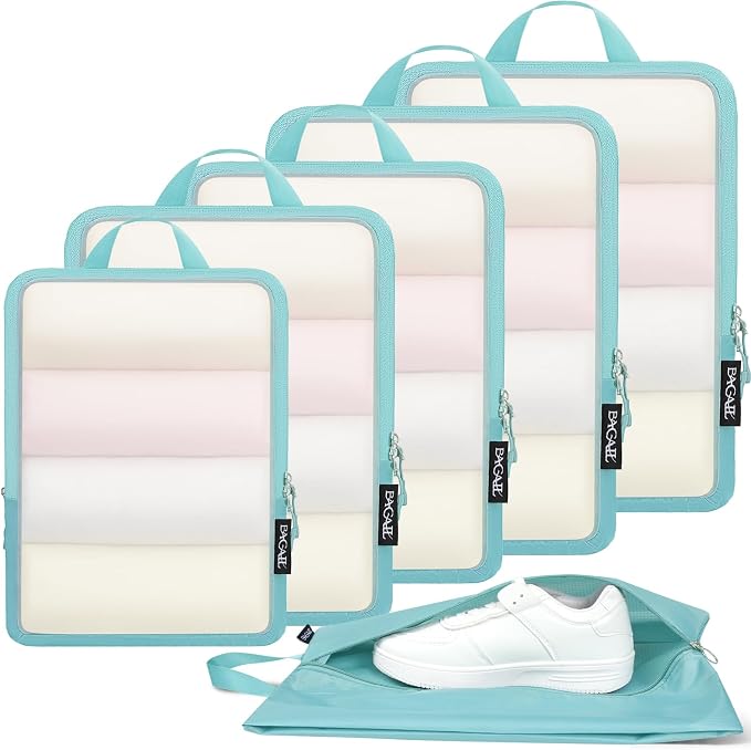 BAGAIL 6 Set Ultralight Compression Packing Cubes Packing Organizer by BAGAIL