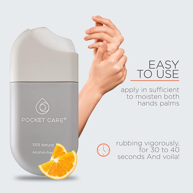 POCKET CARE | 2 Pack Unscented Hand Moisturizing cleanser Spray .50 Fl OZ each - Image 4