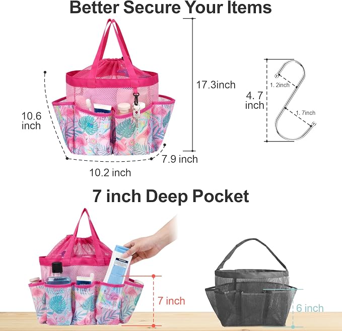 F-color Mesh Shower Caddy Portable - Image 5