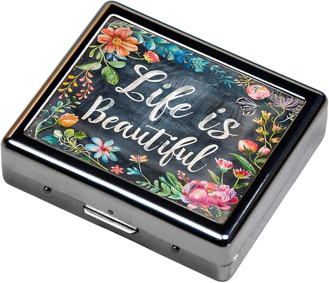 Cute and Portable Metal Pill Organizer – 8 Compartments, Elegant Chrome Finish - Image 2