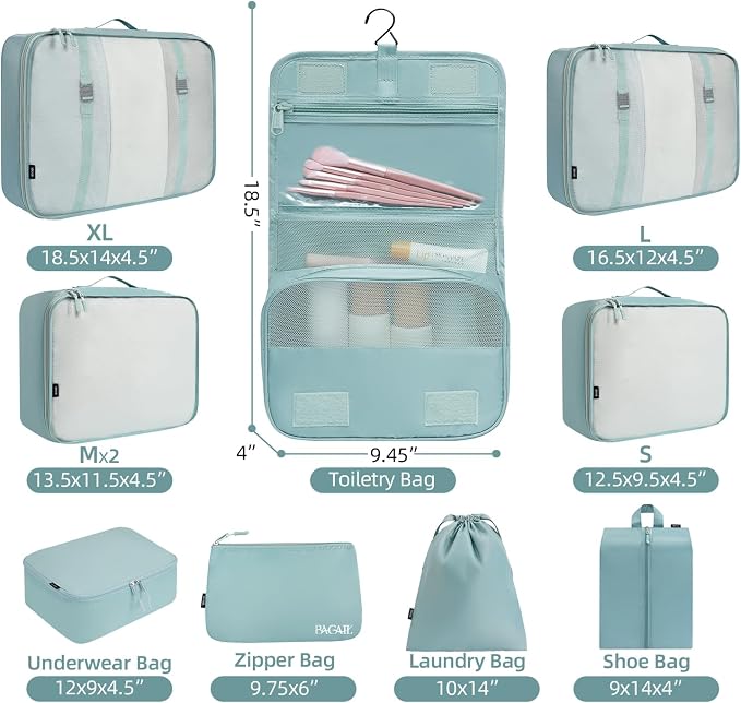 BAGAIL 6 Set/8 Set/10 Set Packing Cubes Various Sizes Packing Organizer - Image 2