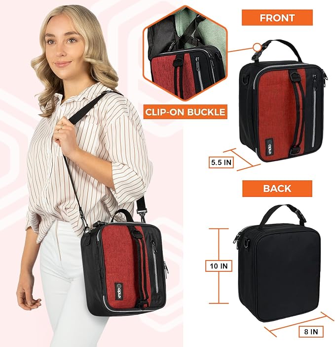 opux Insulated Lunch Box for Men Women Adult, Compact Lunch Bag for Kids Boy - Image 2