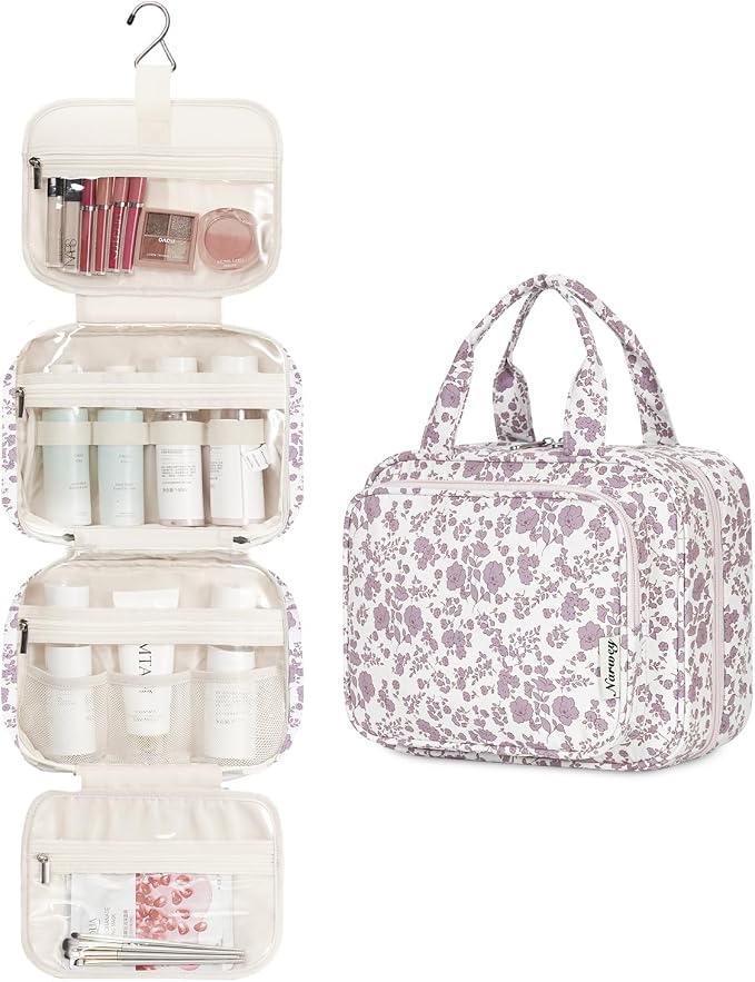 Narwey Hanging Floral Toiletry Bag - Image 2