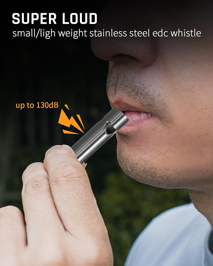 TISUR Loud Emergency Whistles, 130db+ Lifeguard Safety Whistle Keychain - Image 5