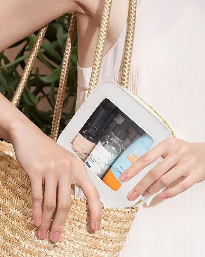 2 Pcs Clear Makup Bag Set, Small Travel Cosmetic Case Waterproof Clear Cosmetic - Image 6