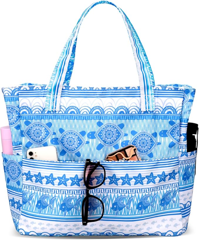 LEDAOU Beach Bag Waterproof Sandproof Women Tote Bag Pool Bag by LEDAOU