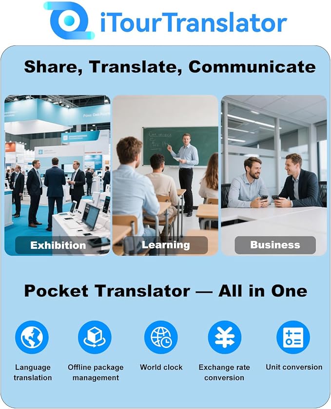 iTour D-Lite Dual Screen Language Translator Device, 2025 Real-Time Voice - Image 7