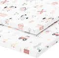 Travel Crib Fitted Sheets for Baby Bjorn, Guava Lotus Travel Crib and 24 x 42 by JoeyJoan