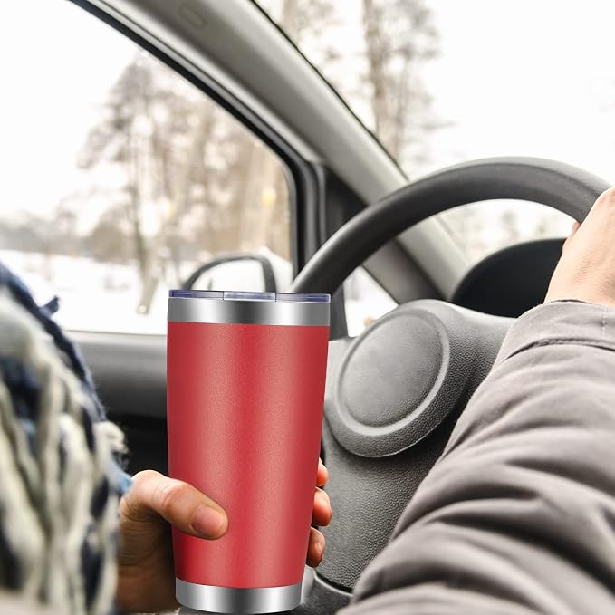 VEGOND 20oz Tumbler with Lid and Straw Stainless Steel Tumbler Cup Bulk Vacuum - Image 6
