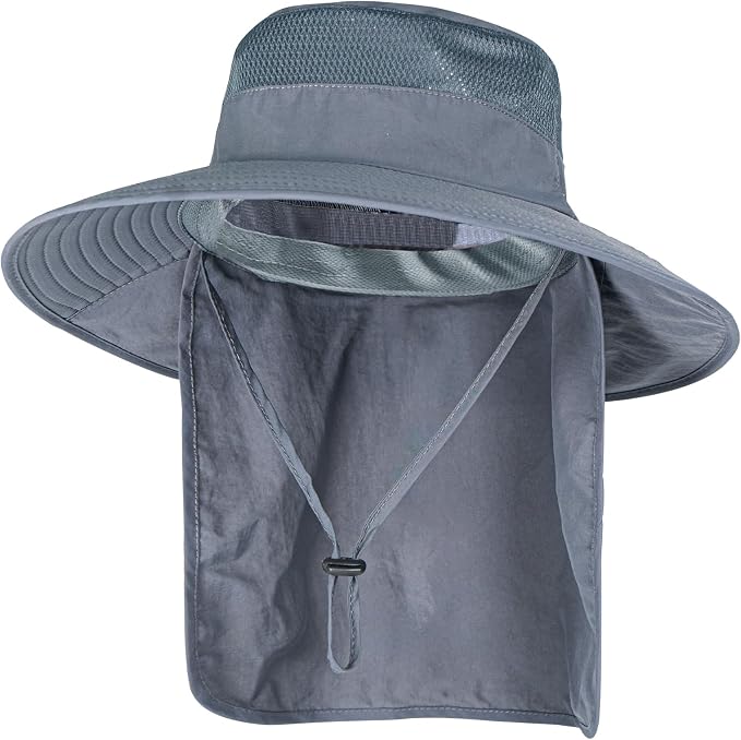 Sun Hats for Men Women Fishing Hat UPF 50+ Breathable Wide Brim Bucket Hats by ZOORON