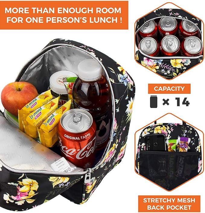 opux Lunch Box for Girls Boys Kids, Insulated Leakproof Lunch Bag, Reusable - Image 5