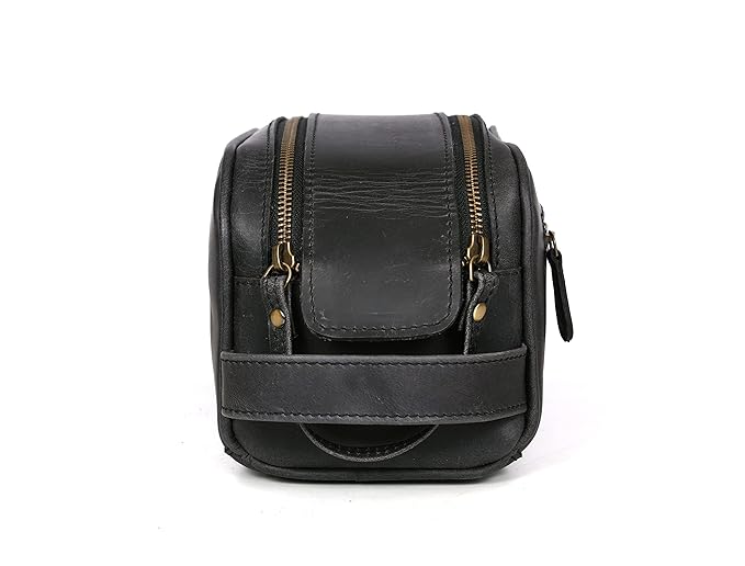 10" Premium Leather Toiletry Travel Pouch - Image 6