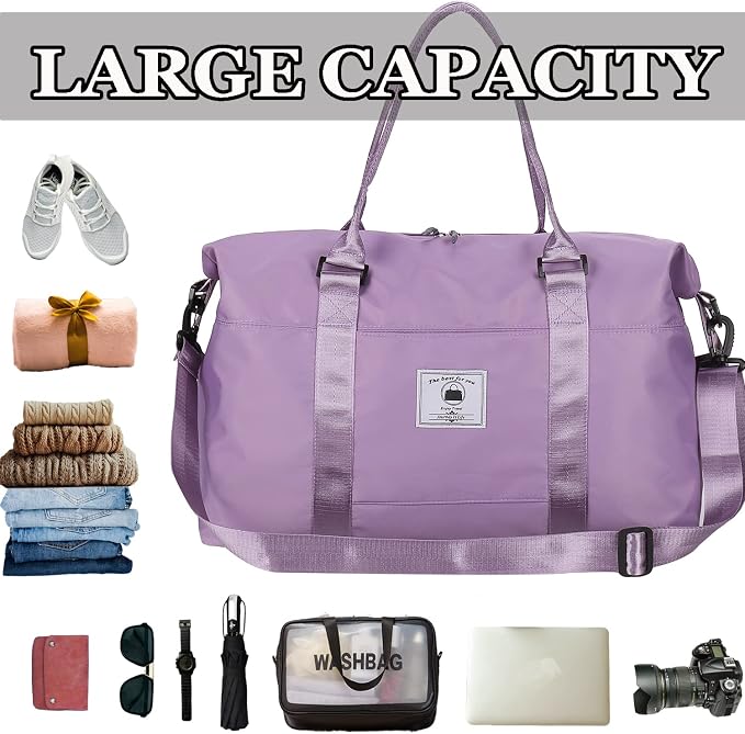 Travel Duffle Bag, Waterproof Sport Tote Gym Bag - Image 3