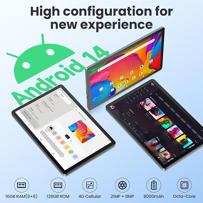 11 Inch Tablet, Android 14 Tablet - Image 5
