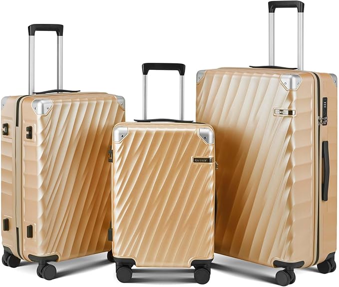 Luggage sets 3 piece with Spinner Wheels, PC Hard Shell Travel Luggage by Unknown