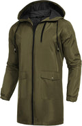 COOFANDY Men's Long Raincoat Ligtweight Rain Jacket Waterproof Outdoor Jackets by COOFANDY