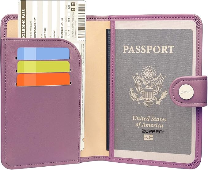ZOPPEN Passport Holder Women, Passport Cover Travel Wallet Rfid Blocking - Image 2