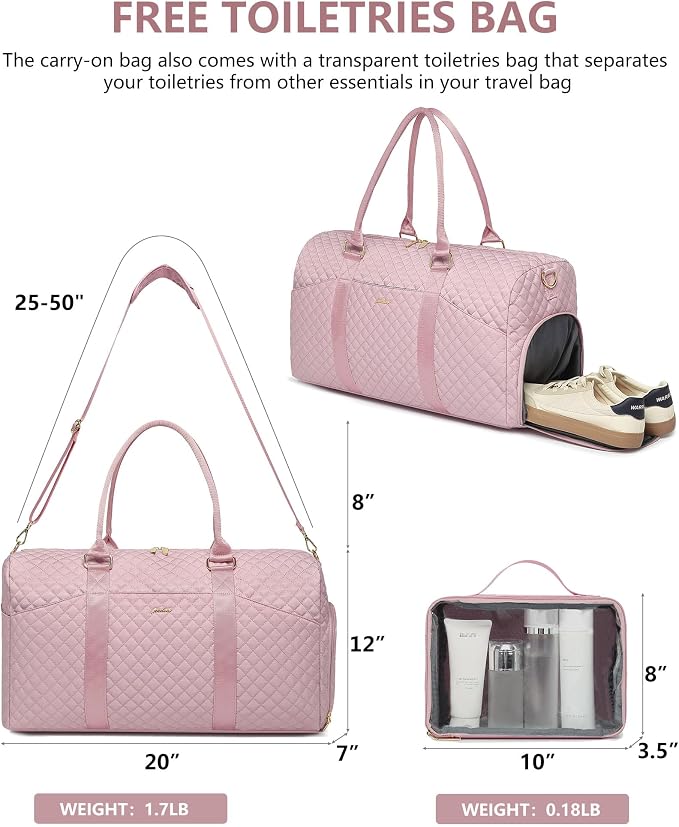 Women Weekender Travel Duffle Bag: Travel Duffel Overnight Bags - Image 3
