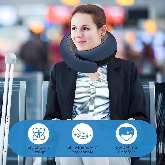 Neck Pillow Airplane, 100% Pure Memory FoamTravel Neck Pillow Travel Neck - Image 6